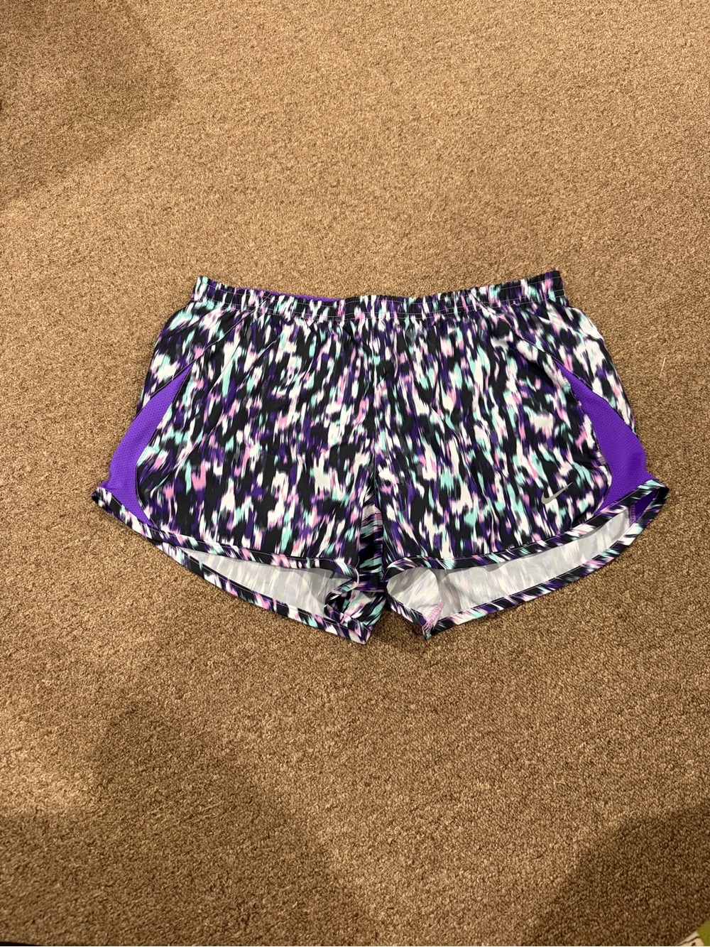 Nike Women’s Purple Multi-Print Athletic Shorts